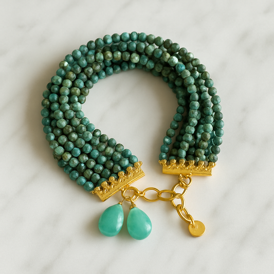 Turquoise Multi-Strand Beaded Bracelet