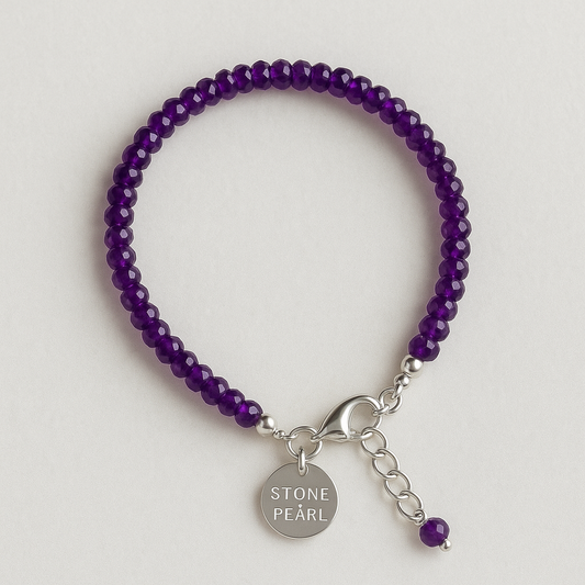 Amethyst Beaded Bracelet