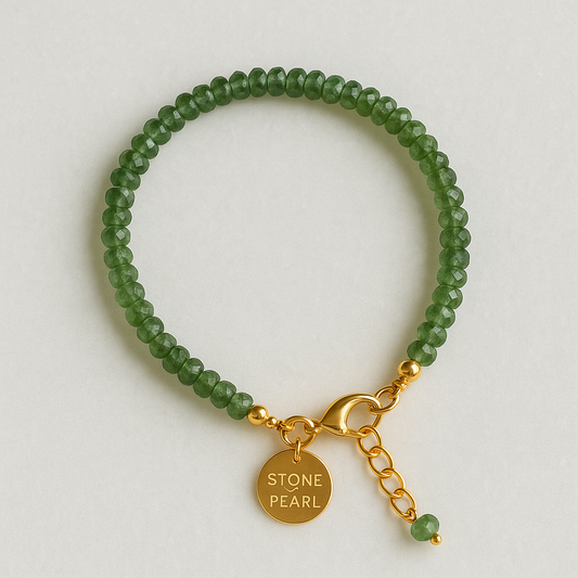 Green Apatite Beaded Bracelet