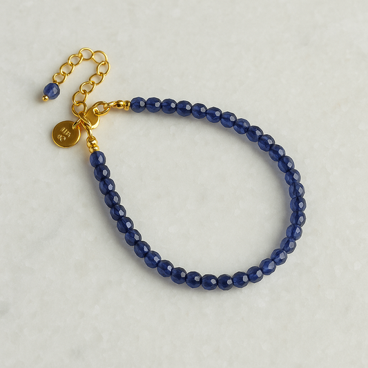 Iolite Beaded Bracelet
