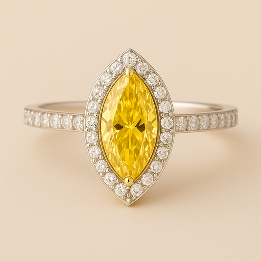 Yellow Topaz Marquise Ring