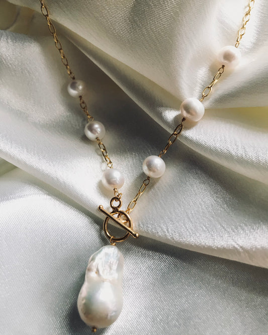 Pearl Lariat Necklace