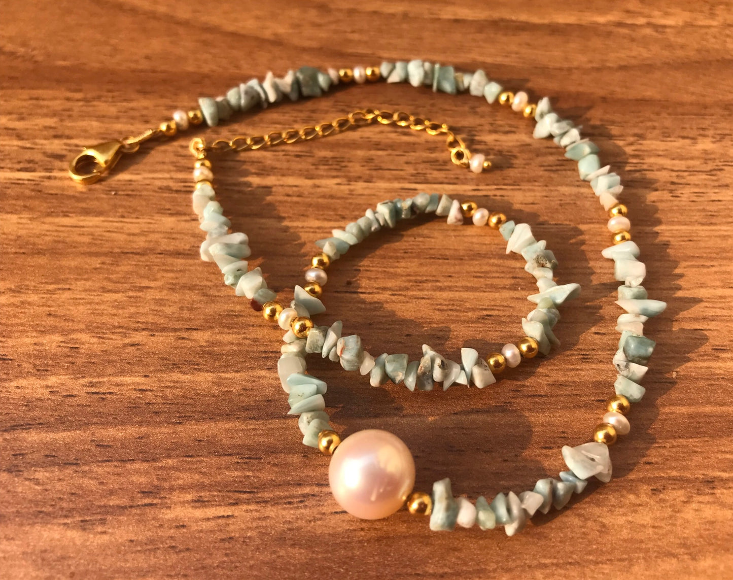 Larimar Beaded Necklace