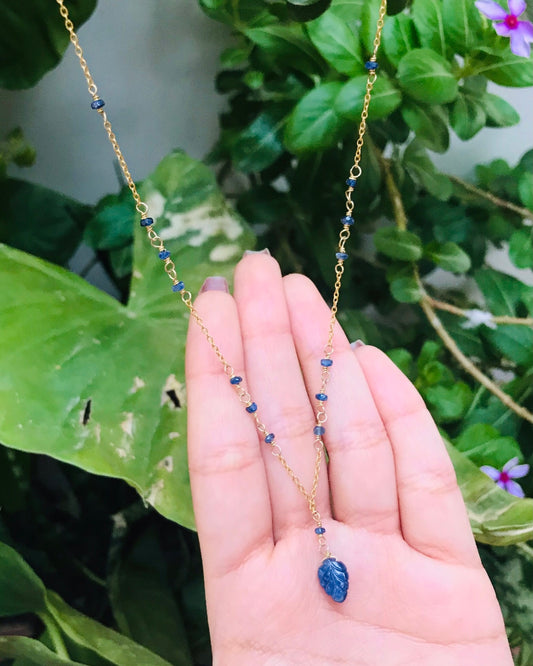 Dainty Sapphire Chain Necklace