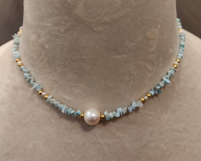 Larimar Beaded Necklace