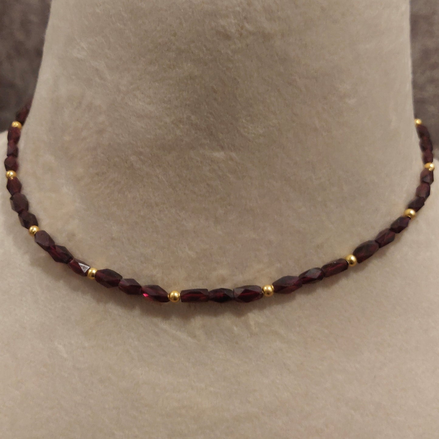 Garnet Beaded Necklace