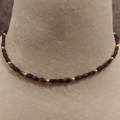 Garnet Beaded Necklace