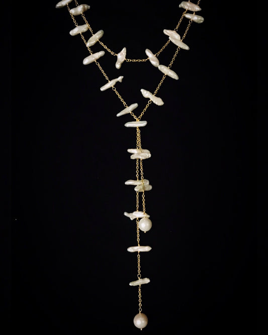 Fresh Water Pearl Lariat Necklace