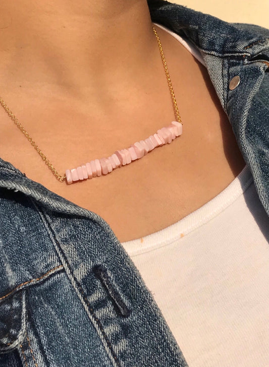 Peruvian Pink Opal Necklace