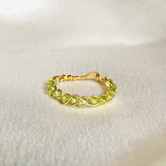 Peridot Braided Ring