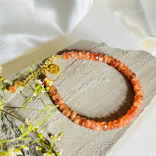 Sunstone Beaded Bracelet