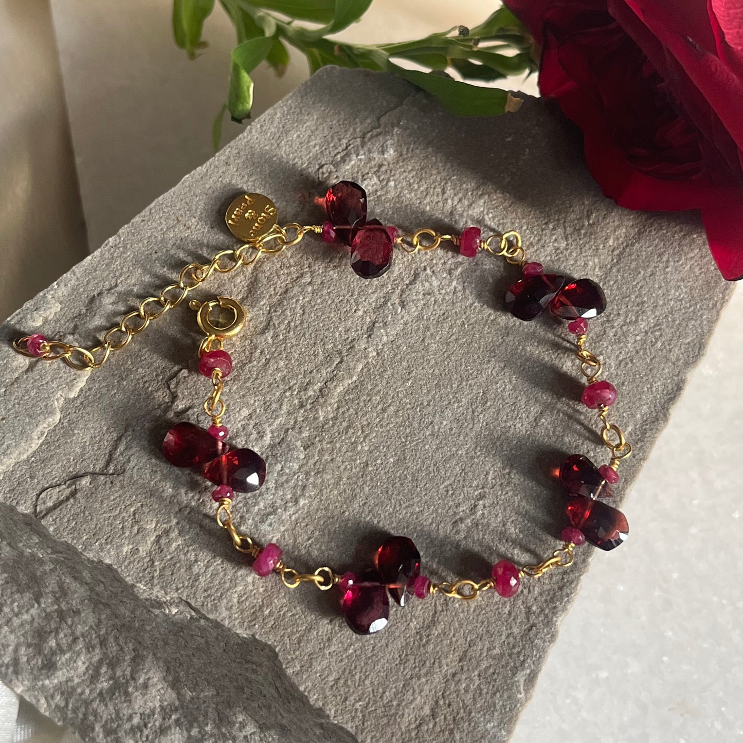 Garnet And Ruby Bracelet