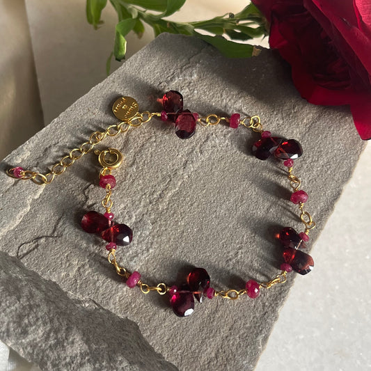 Garnet And Ruby Bracelet