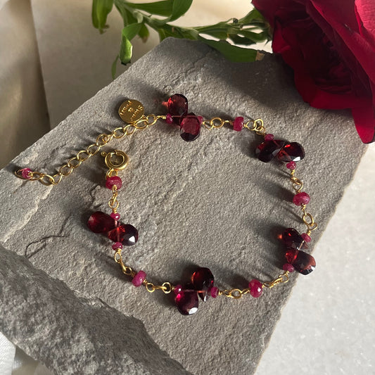 Garnet And Ruby Bracelet