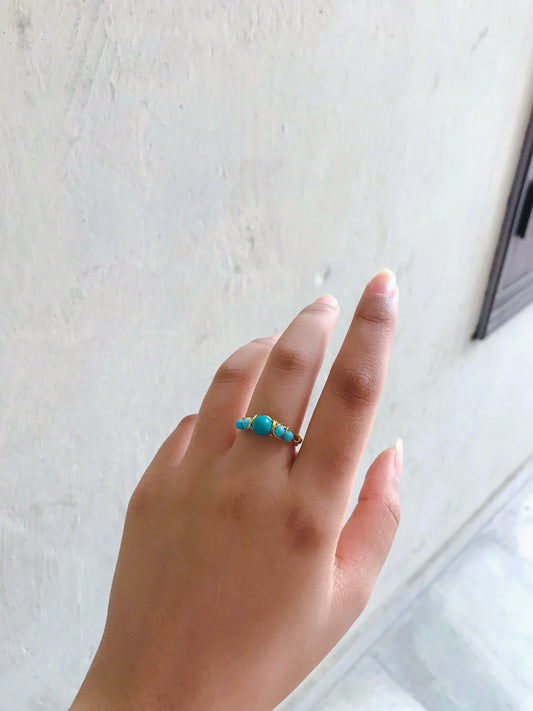 Turquoise Beaded Ring