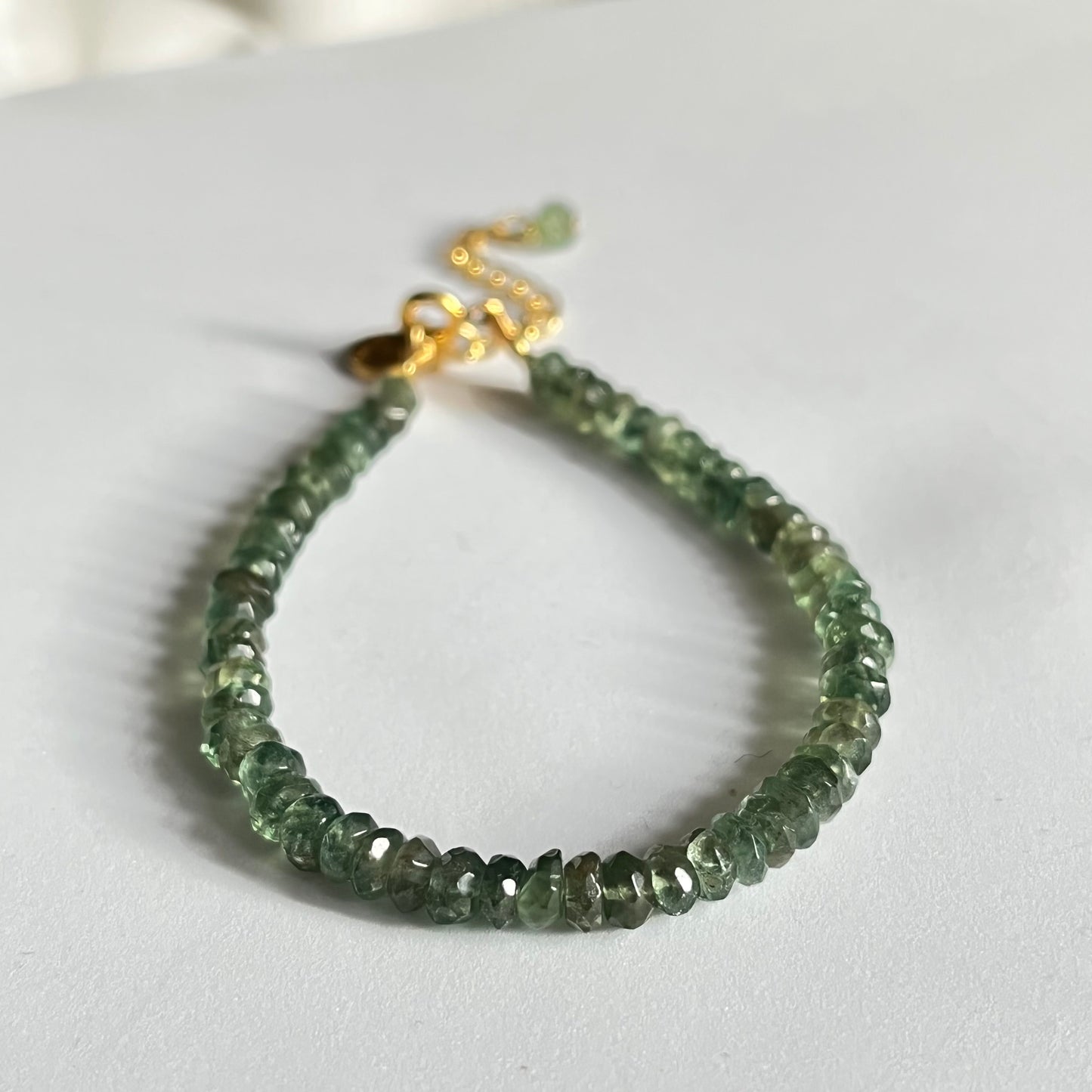 Green Apatite Beaded Bracelet