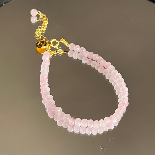 Rose Quartz Beaded Bracelet