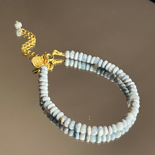 Blue Opal Beaded Bracelet
