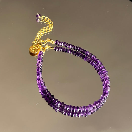 Amethyst Beaded Bracelet