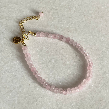 Rose Quartz Beaded Bracelet
