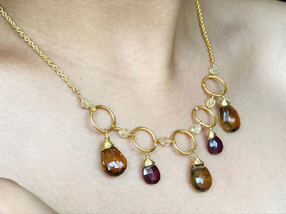 Beer Quartz Sparkler Necklace