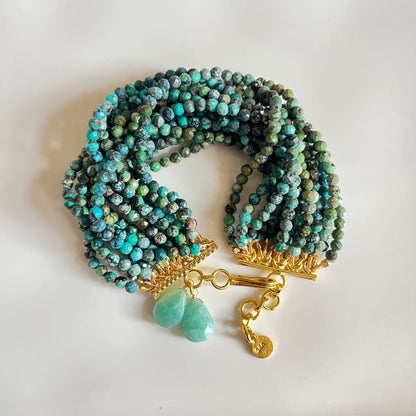 Turquoise Multi-Strand Beaded Bracelet