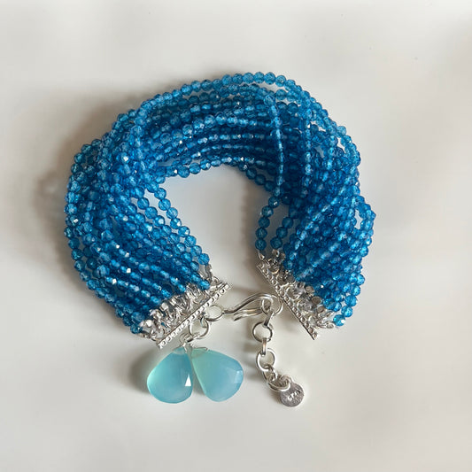 Neon Apatite Multi-Strand Beaded Bracelet