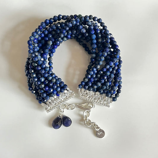 Lapis Lazuli Multi-Strand Beaded Bracelet