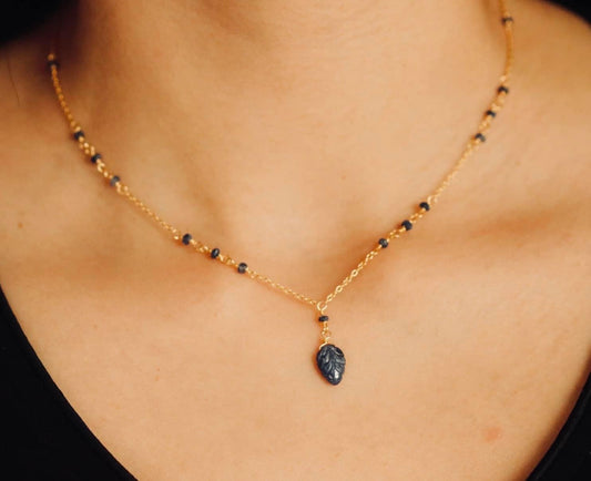 Dainty Sapphire Chain Necklace