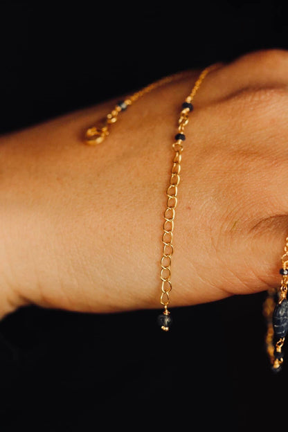 Dainty Sapphire Chain Necklace