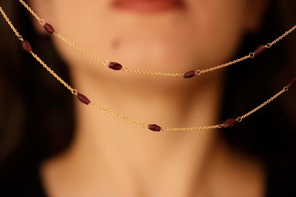 Garnet Layered Necklace