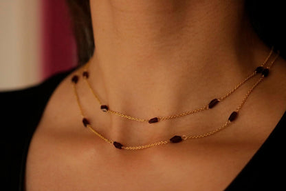 Garnet Layered Necklace