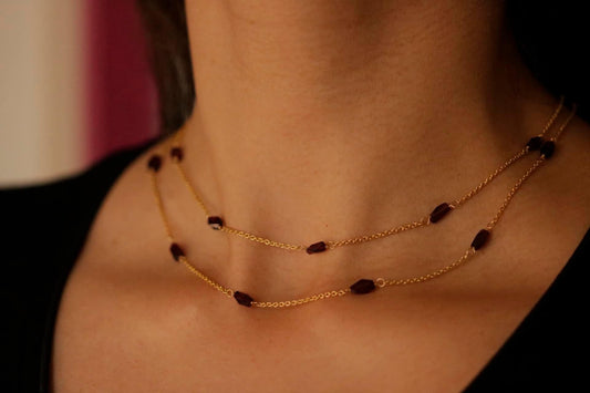 Garnet Layered Necklace