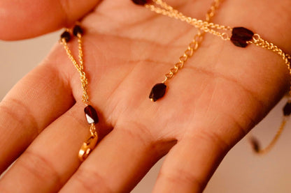 Garnet Layered Necklace