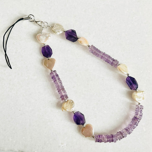 Amethyst Phone/Bag Charm/Wristlet