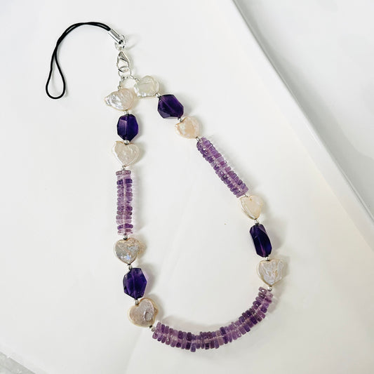 Amethyst Phone/Bag Charm/Wristlet
