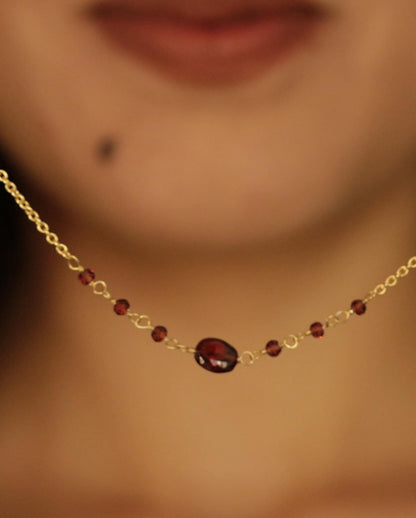 Lady In Red Necklace