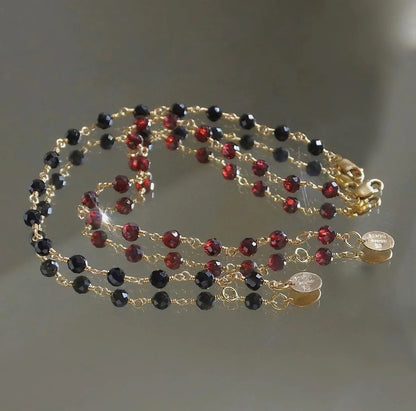 Black Spinel Link Bracelet