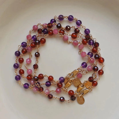 Garnet Link Bracelet