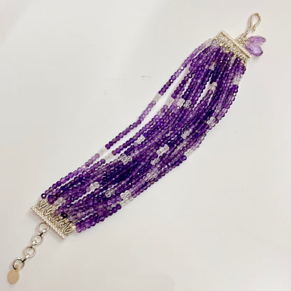Amethyst Multi-Strand Beaded Bracelet