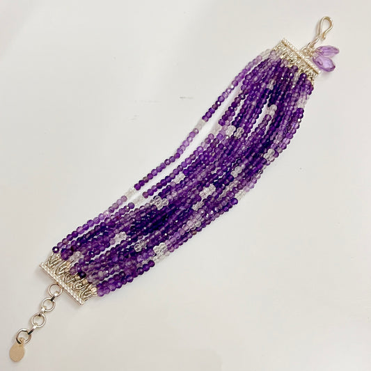 Amethyst Multi-Strand Beaded Bracelet