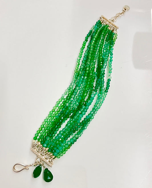 Green Onyx Multi-Strand Beaded Bracelet