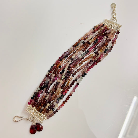 Spinel Multi-Strand Beaded Bracelet