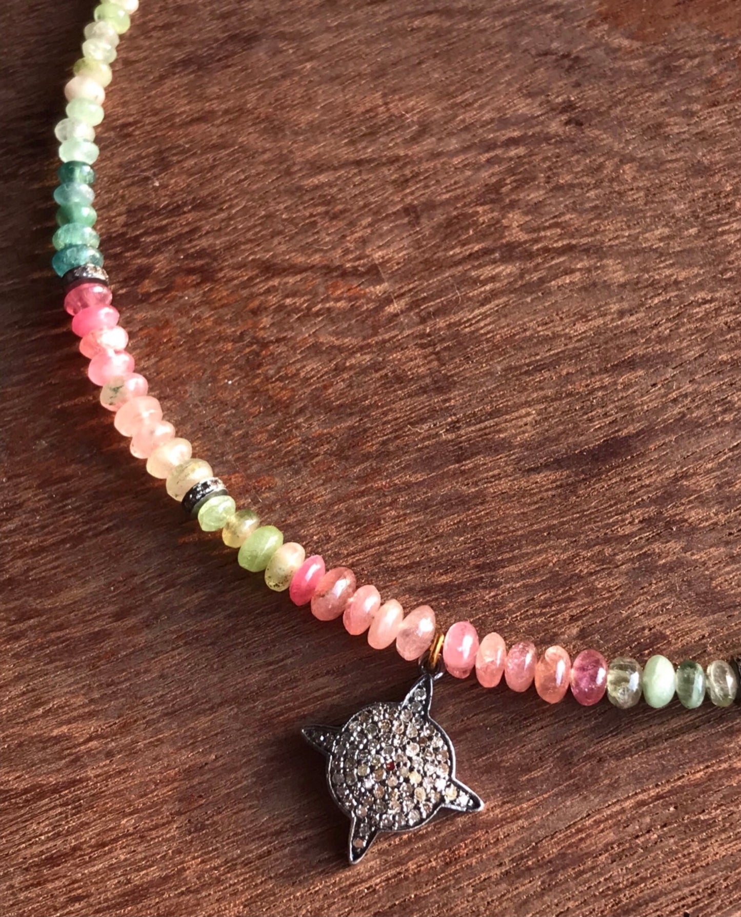 Tourmaline Star Beaded Necklace