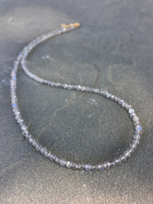 Dainty Labradorite Beaded Necklace