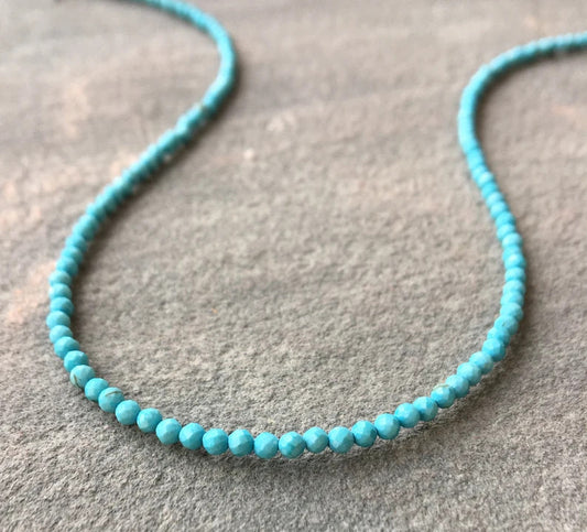 Dainty Turquoise Beaded Necklace