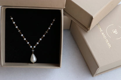 Fresh Water Pearl And Moonstone Necklace