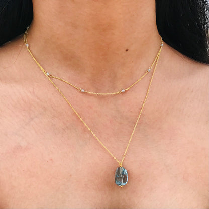 Blue Topaz And Aquamarine Necklaces