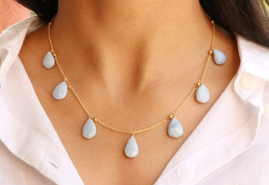 Peruvian Blue Opal Necklace