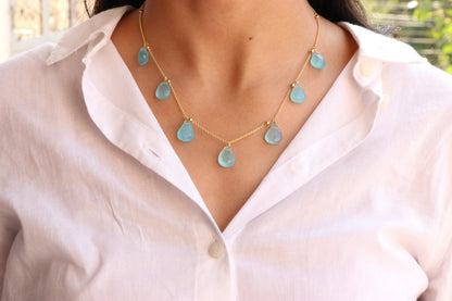 Blue Chalcedony Necklace